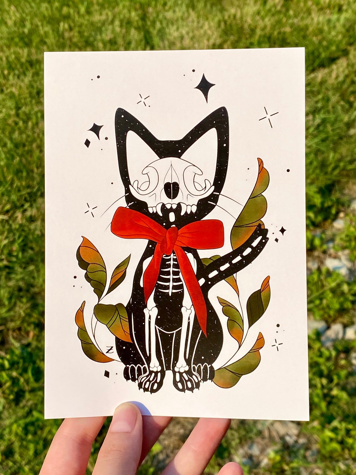 Jiji Skeleton Original Art Print