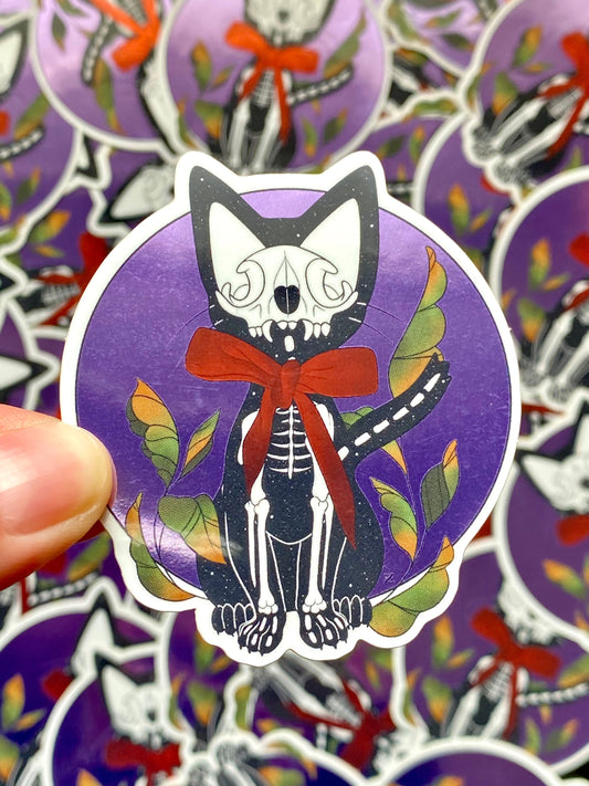 Skeleton Jiji Original Art Sticker